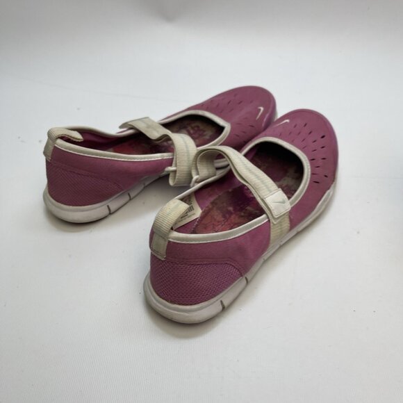 Y2K Nike Mary Jane Shoes Slip On Women's Size 7 US White / Pink Ballerina Casual - Picture 2 of 16